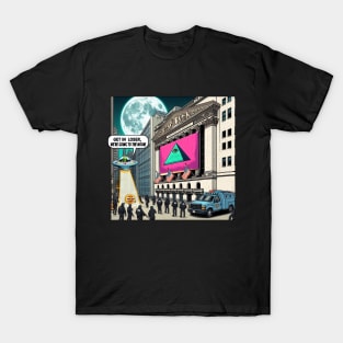 Bitcoin UFO Abduction Get In Loser T-Shirt